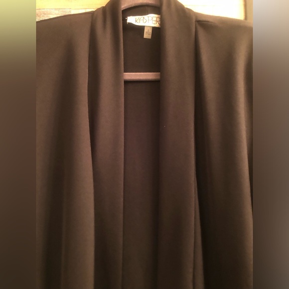 NWT Kasper Crop Dress Knit Crop Open Cardigan S - Picture 2 of 6